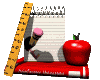 an animated picture of a pencil writing e-mail